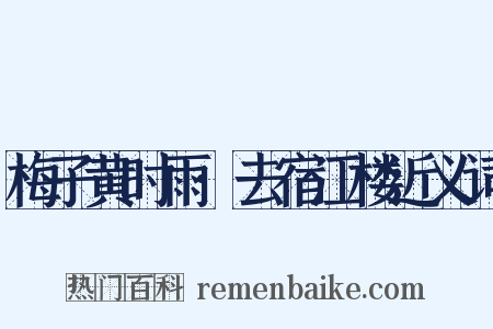 梅子黄时雨·去宿江楼近义词是什么意思的图片